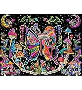 GemZono 5D DIY Diamond Painting Kit, Butterfly Mushroom Flower Plant, Skull Diamond Art Kits for ...