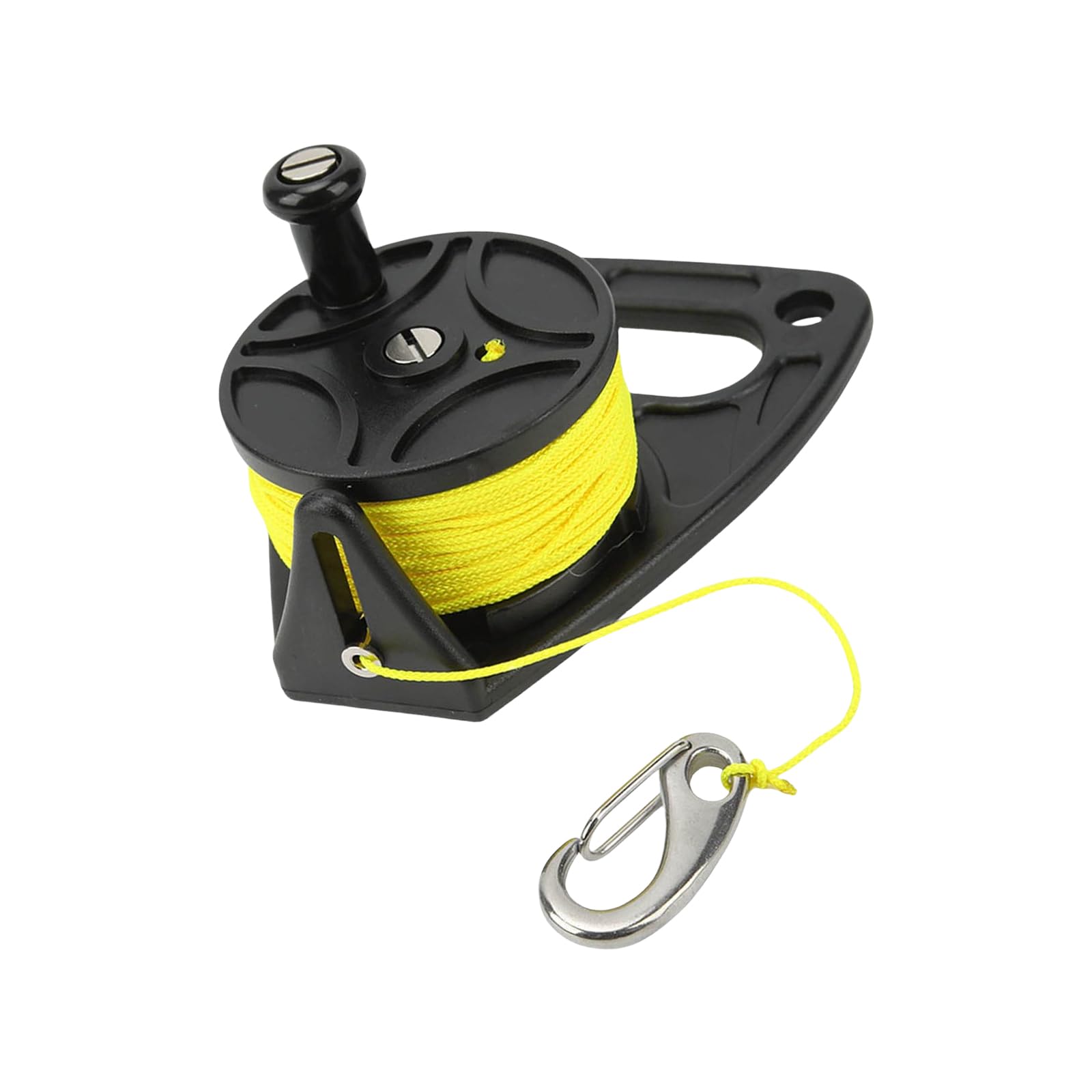 Scuba Diving Reel, Scubas Diving Reel with Thumb Stop 46m Nylon Line Multicolor(Black)