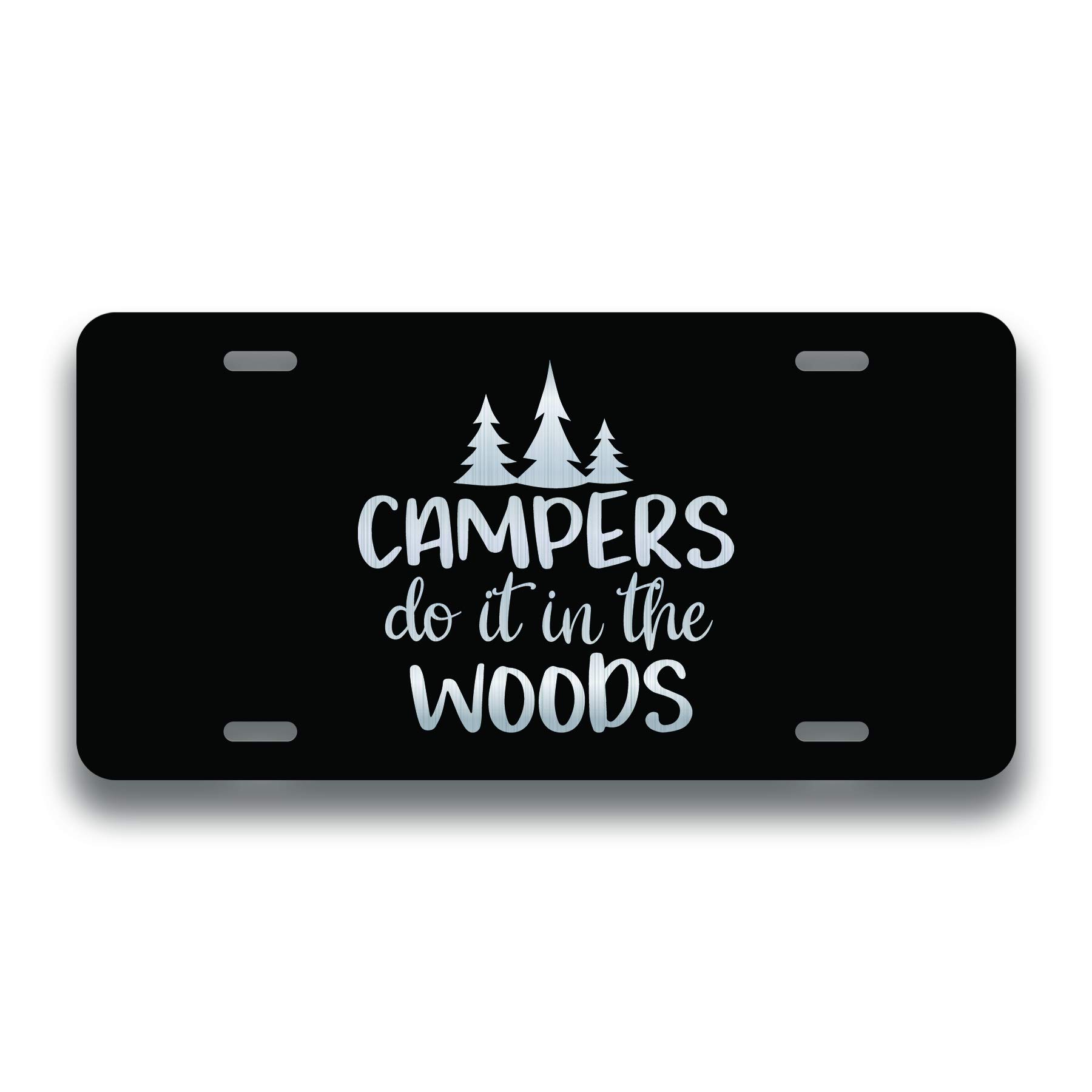 Camping Lake Outdoor Etched Front Vanity License Plates (Campers Do It)