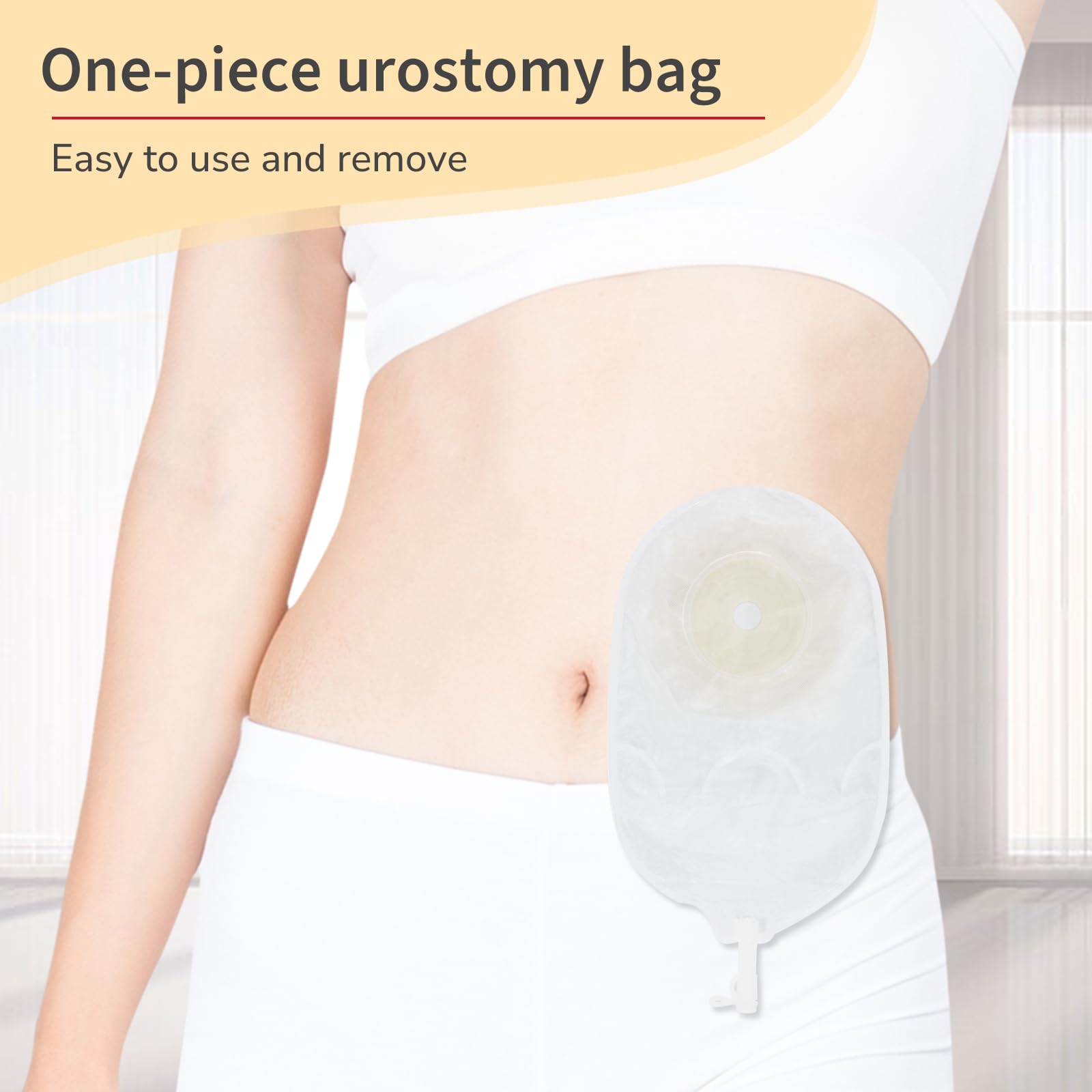 DERAYMI 10 Stück Urostomiebeutel Kolostomiebeutel Stoma Zubehör, 15-45mm Zuschneidbar, Rückflussverhinderung, Einteiliger Stomabeutel mit Ventil für Kolostomie, Ileostomie, Stomapfleg
