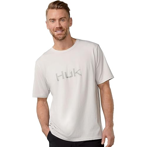 HUK Men's Performance Fishing Logo Tee, Short Sleeve, Quick-Dry