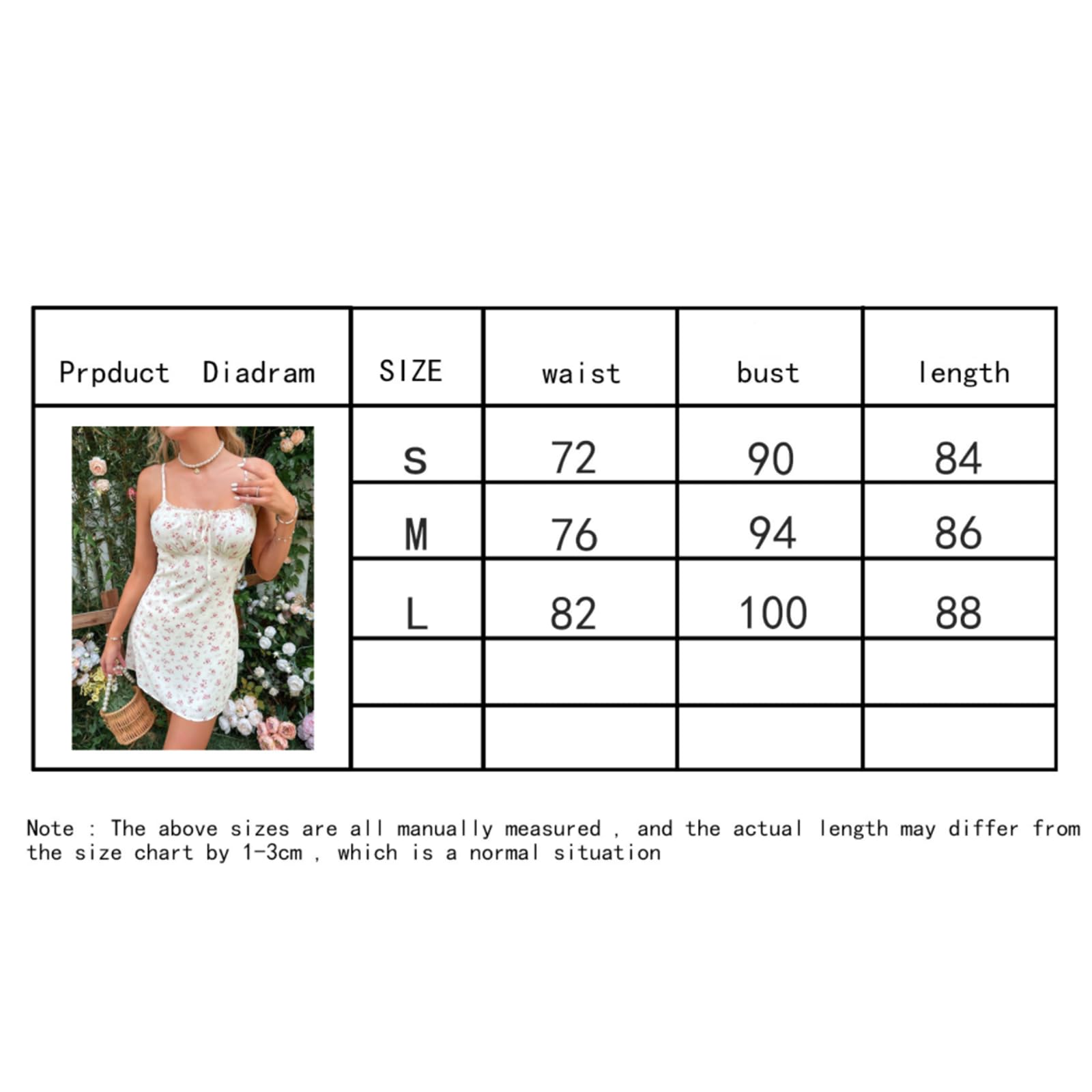 Abito Donna Ditsy Fiore Pizzo Trim Cami Cravatta Francese Davanti Mini Sundress, Collo Quadrato Abito-Rose Red-l