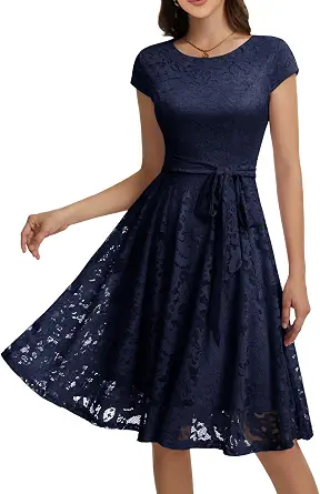 MUADRESS Women's Lace Cocktail Wedding Party Dress