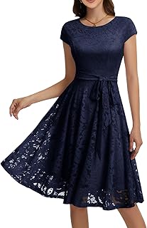 Women's Lace Cocktail Wedding Party Dress