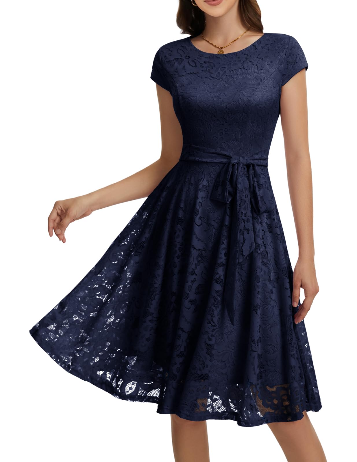 MUADRESS Women's Lace Cocktail Wedding Party Dress