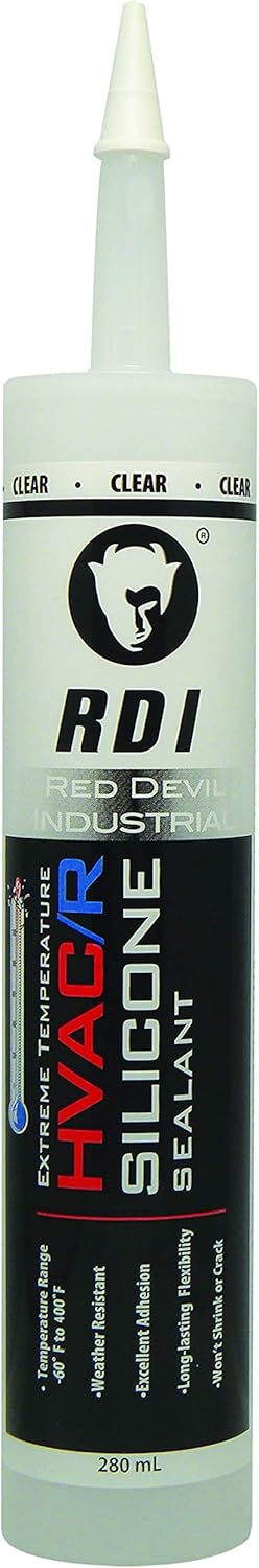 Get Discount Offer Red Devil 0897 Extreme Temperature HVAC/R Silicone Sealant, 1-Pack, Clear