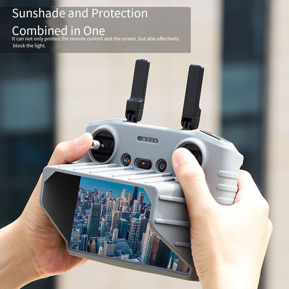 Funda de silicona para mando a distancia Mavic 4 Pro con protección anticaída y parasol integrado, compatible con RC 2, color negro