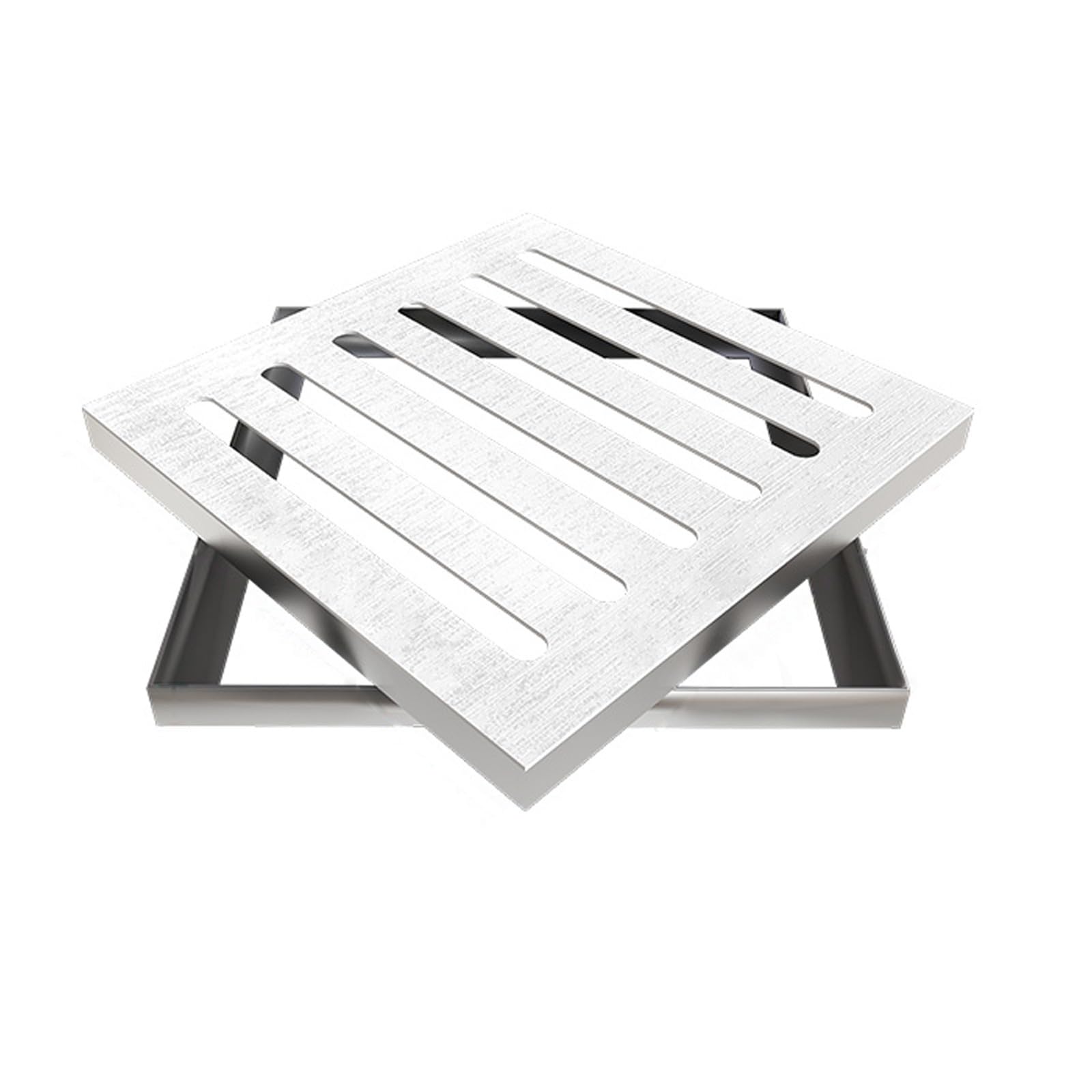 Grille en acier inoxydable 201 carrée pour évacuation de trottoir et béton