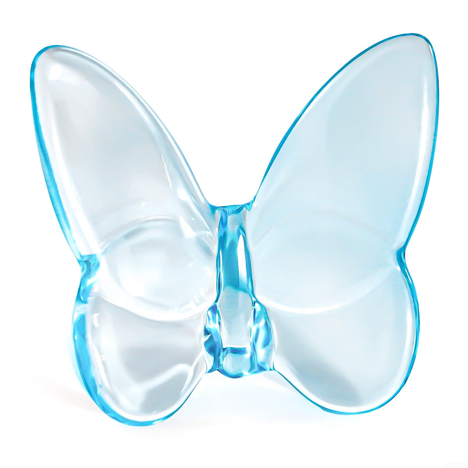 Figurines de papillon en verre cristal bleu lac pour decoration