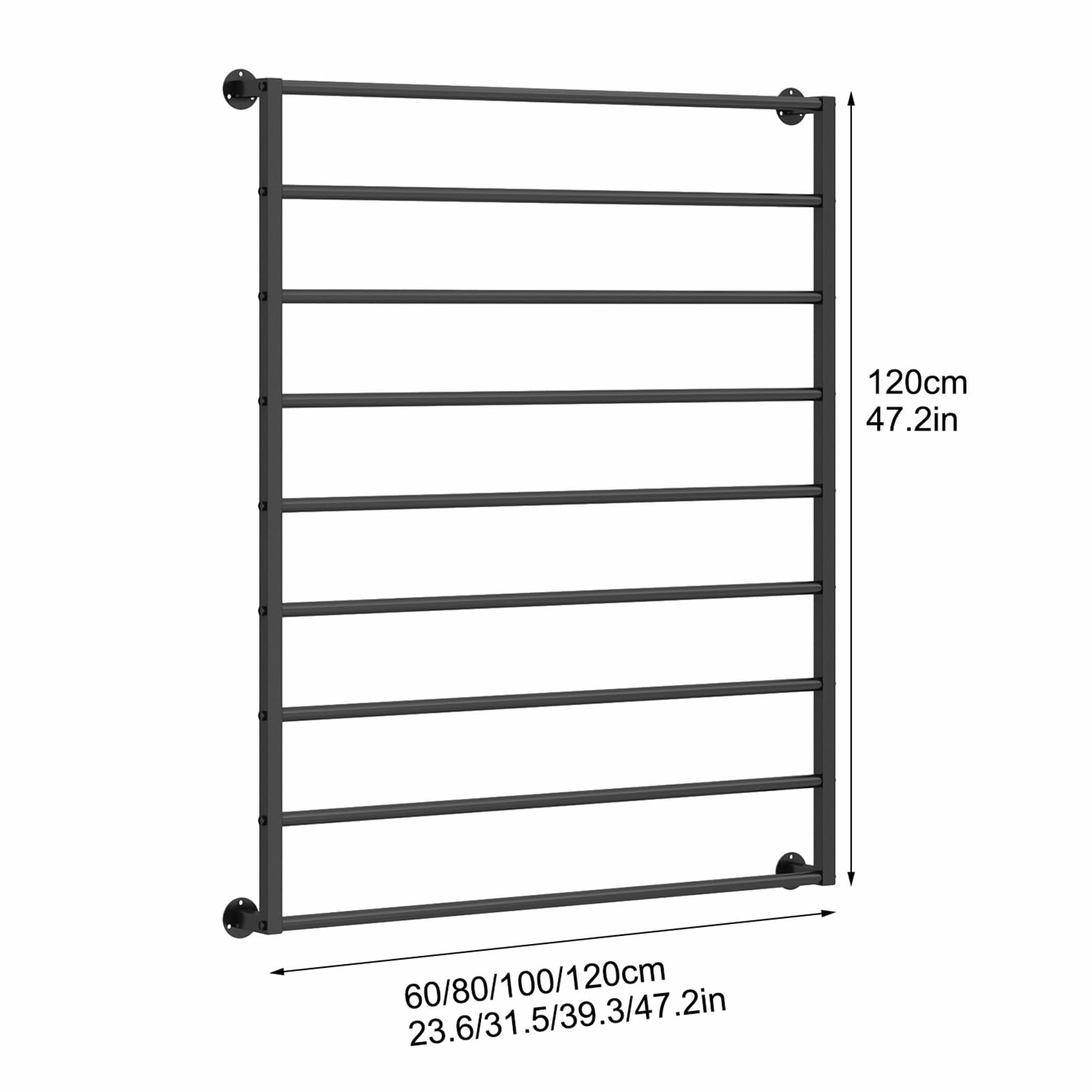 Genérico Perchero de Pared Dorado para Bufandas - Gran Capacidad de Almacenamiento metálico para Corbatas, Bufandas de Seda, Toallas y Papel de Regalo - Elegante, 47,2 x 47,2 Pulgadas, Idea
