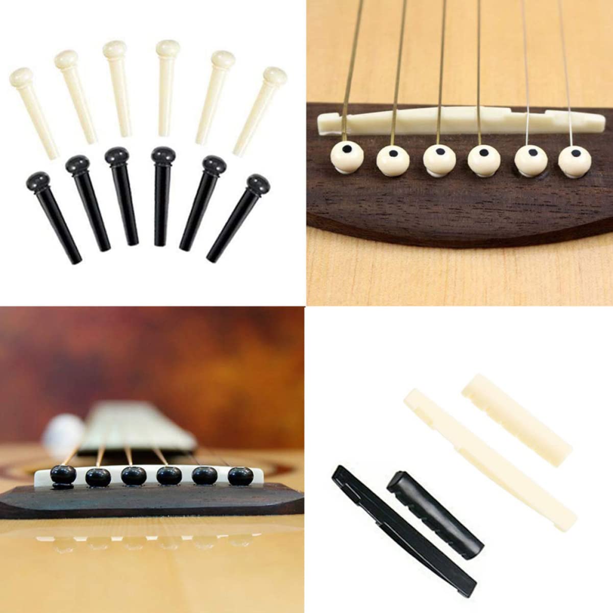 ibasenice 3pezzi Accessori Per Chitarra Capotasto Avvolgitore Di Corde e Plettri Kit Completo Per Chitarristi Facile Da Usare e Portatile Nero