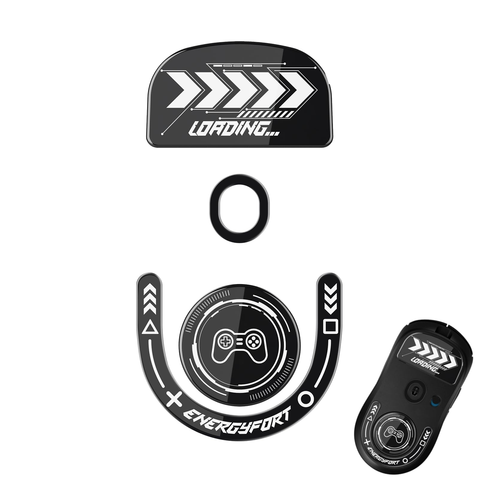 TERRIFI Logitech G Pro X Superlight 2 Mouse Feet Replacement, Glass Skates, Black, Modern Style, Smooth & Fast Movement, eSports Grade Performance