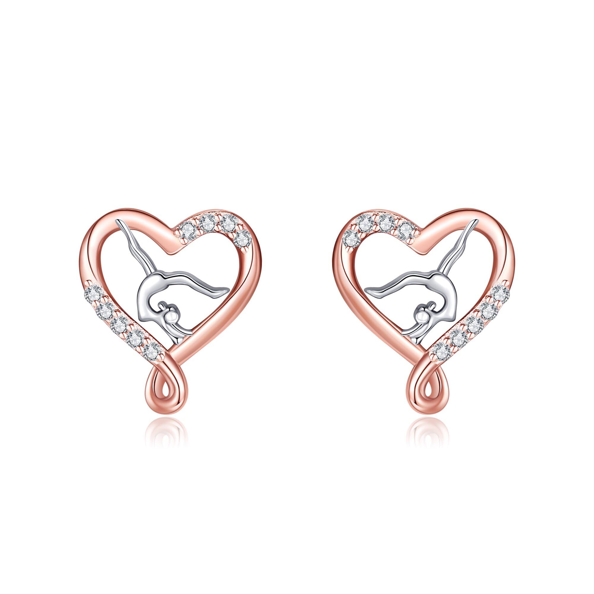 Orecchini da ginnastica Accessori per gioielli da ginnastica in argento sterling per donna