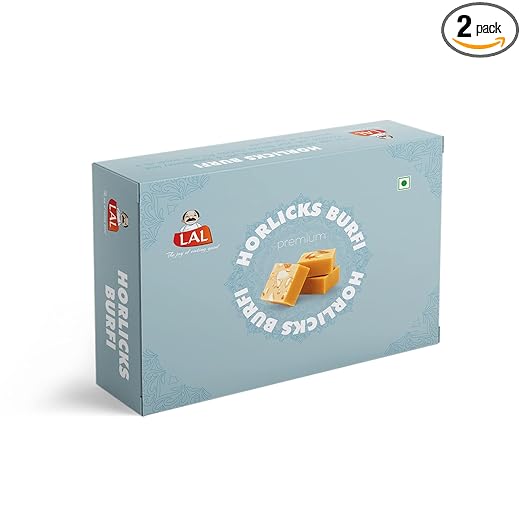 Lal Sweets Horlicks Burfi 400g (Pack of 1) || Made with Fresh and Healthy Almonds & Horlicks || Burfi || Horlicks || Indian Mithai || Indian Sweets