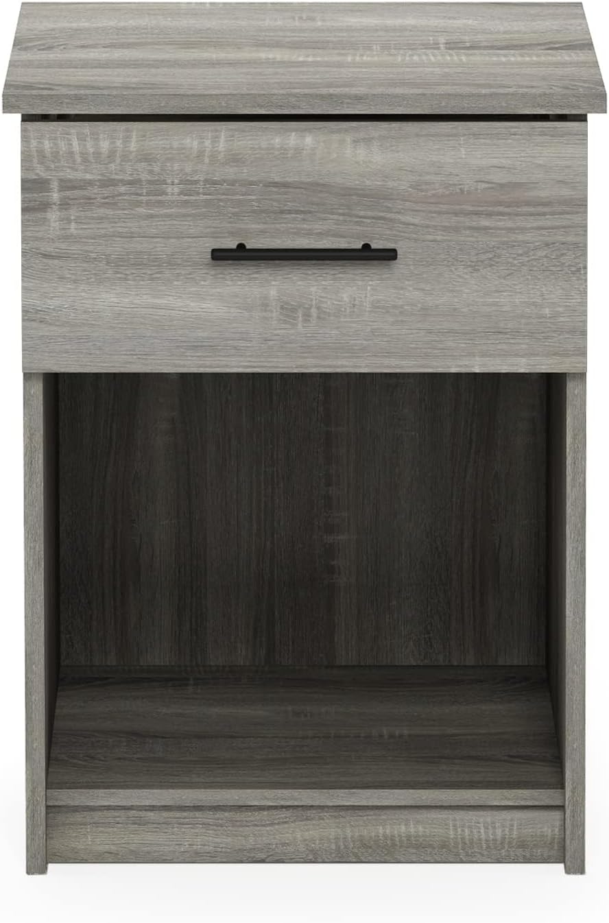 Furinno Tidur Nightstand, French Oak Grey