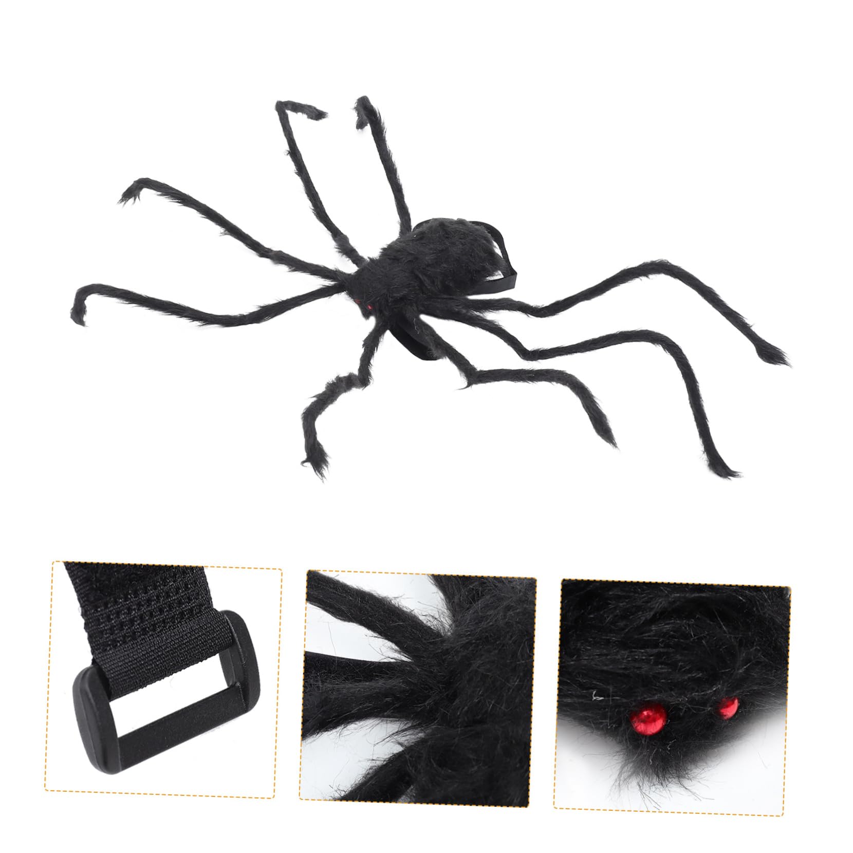 HANABASS 3pezzi Costume Per Animali Domestici Forma Di Ragno Fuzzy Per Halloween Accessorio Divertente e Spaventoso Per Cani e Gatti Adatto Occasioni Festive e Foto Memorabili