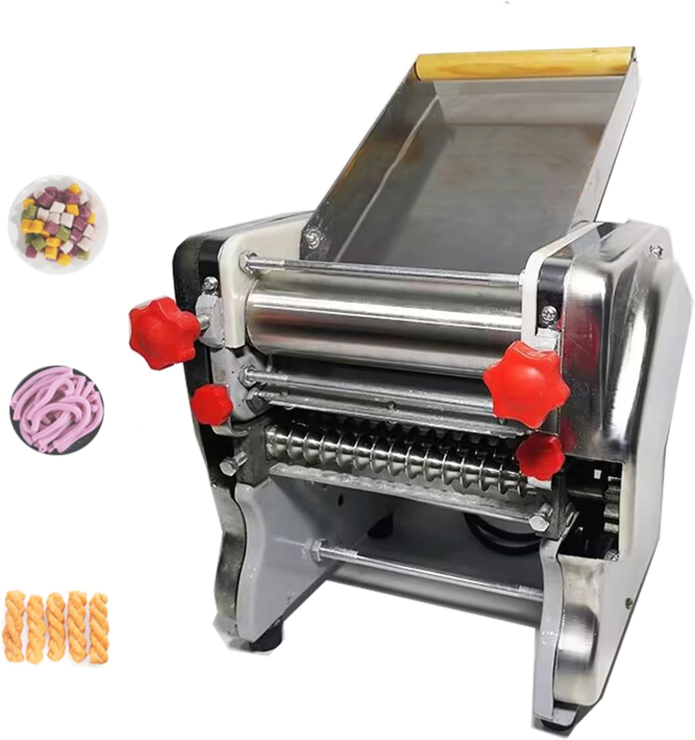 Electric Dough Sheeter 8MM Fresh Chin Chin Maker Making Machine for Stainless Steel Noodle Maker Dough Roller Presser Machine