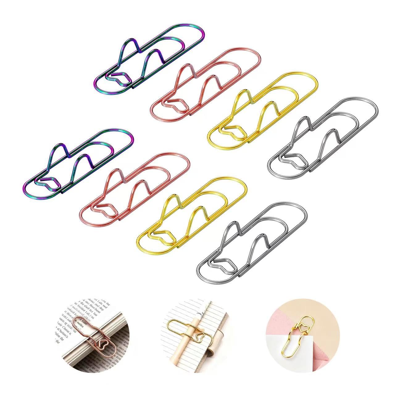 Kaileen Oversized Paper Clip with Pen Holder, 8pcs Large Metal Paper Clips