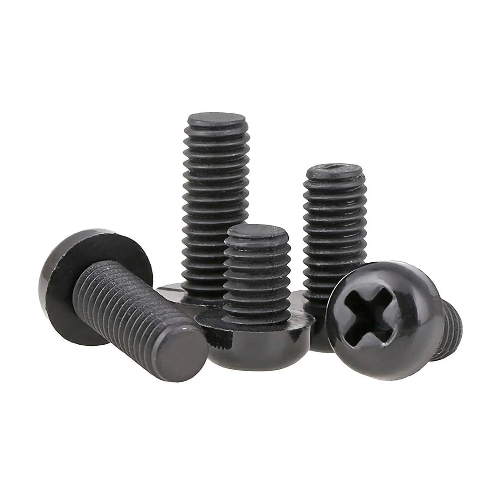 Tornillos Perno, Tornillos de Cabeza Plana de Nailon con Rosca métrica, Cruz, Redondos, M2-M8, 4-50 mm, Varios tamaños(M3x4mm(500PCS))