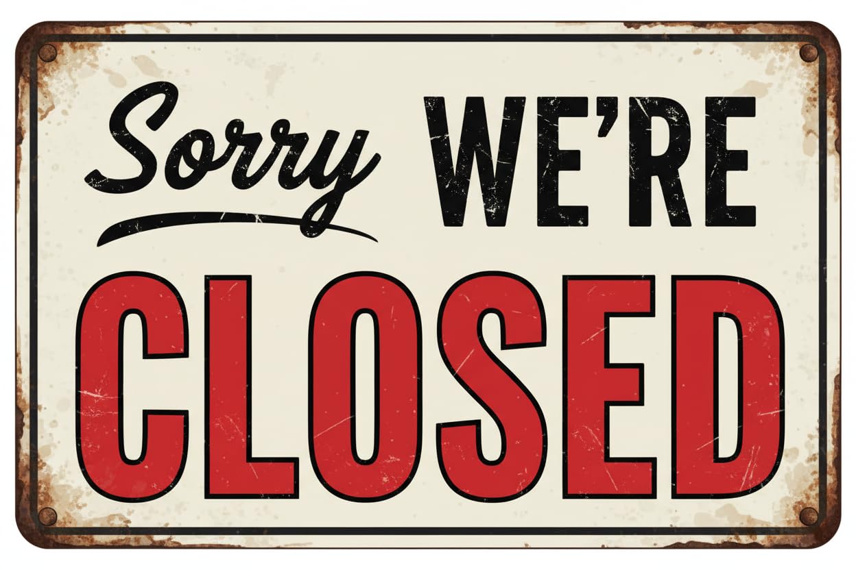 Maternity Photography Sorry We're Closed Metal Tin Sign Business Retail Store Home Large Restaurant Bar Office Hotel Vintage Signs Aluminum Plates Printed