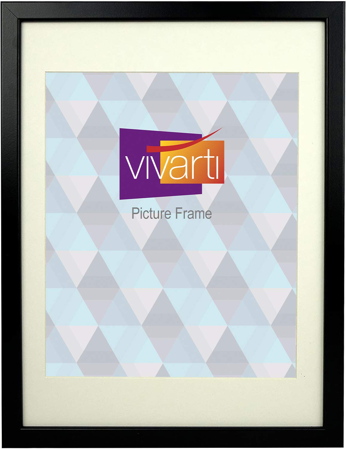 Vivarti Matt Black Picture Photo Frame 16" x 12" with Mount (Aperture 12 x 10)