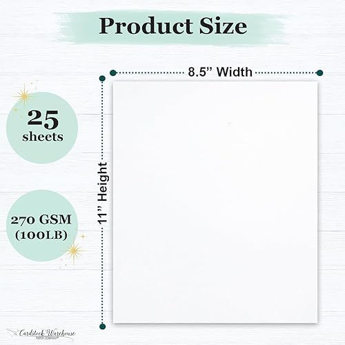 Miniatura 2 de Cardstock Warehouse Foundations 100% blanco reciclado, 8.5 x 11 pulgadas, 100 libras, 9.52 ozm, papel de cartulina 100% reciclado, 25 hojas