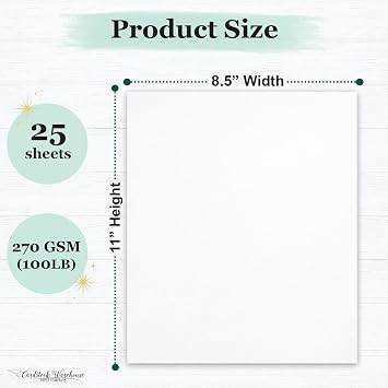 Cardstock Warehouse Foundation 25 Sheets 8.5 x 11 100 lb white