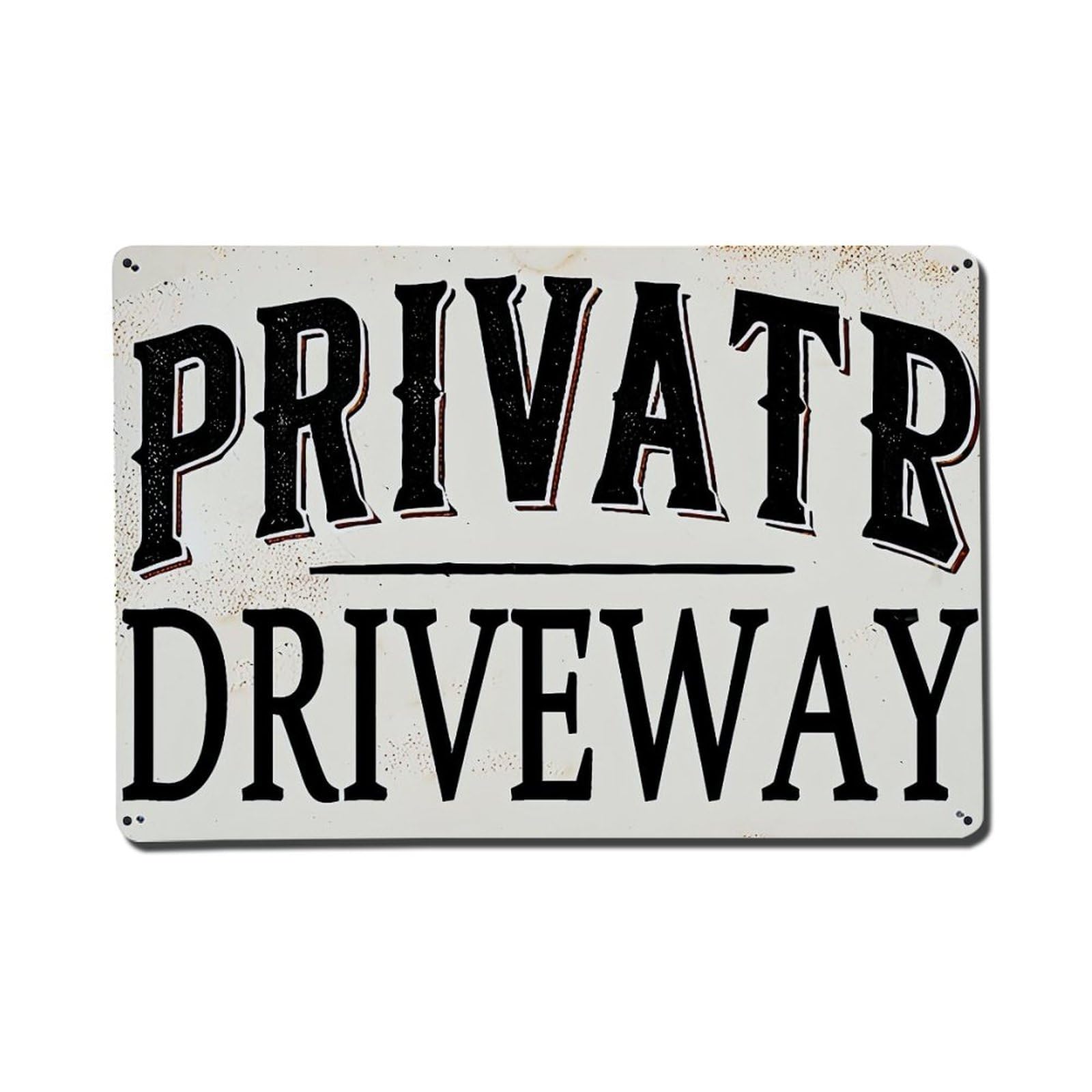 Private Driveway Sign Pattern Print Retro Metal Tin Sign, Vintage Decor Art Poster for Bar, Home, Man Cave, Kitchen, Laundry Room Gift 8x12Inch