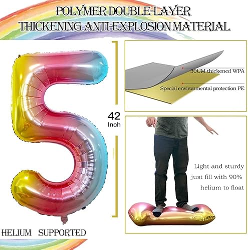 Miniatura 525 de GOER Globos con el número 40 para decoraciones de fiesta de cumpleaños número 40, globos de helio de aluminio jumbo de 42 pulgadas para 40