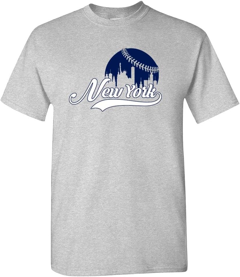 Xtreme Apparrel Cityscape Skyline Men's T-Shirt for Baseball Fans