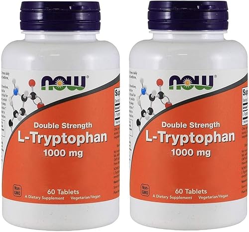 NOW Foods - NOW Foods L-triptófano 1000 mg, tabletas, 60 unidades salud y belleza (paquete de 2)