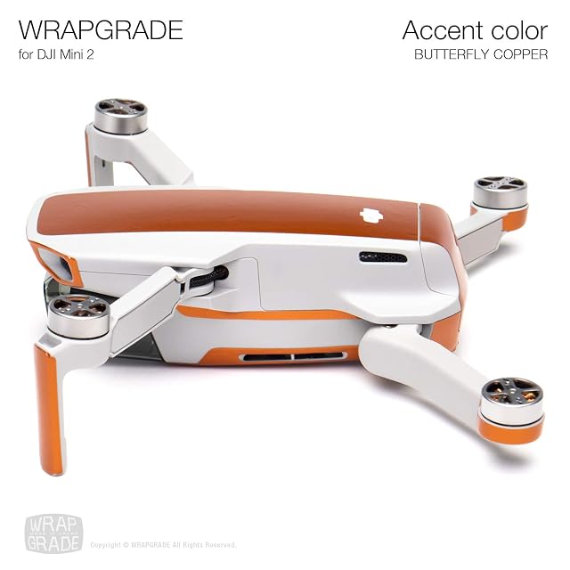 Foto 5 de 5 de WRAPGRADE Skin Conjunto de Pegatinas Compatible con dji Mini 2 - Accent Color (BUTTERFLY COPPER)