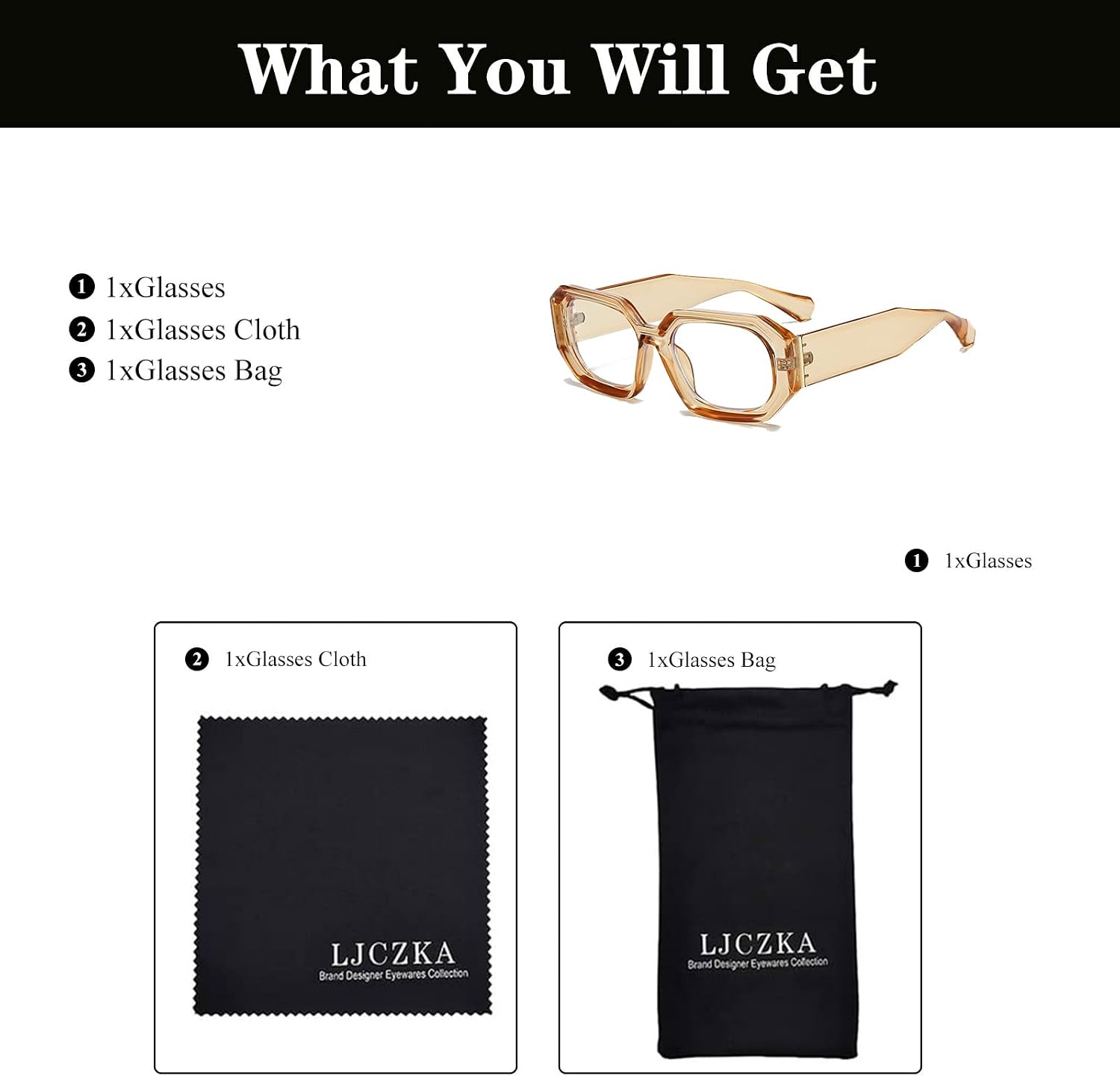 LJCZKA Rectangle Blue Light Glasses Thick Frame Women Men Computer Glasses Narrow Anti Eyestrain for Reading Texting Gaming image 5