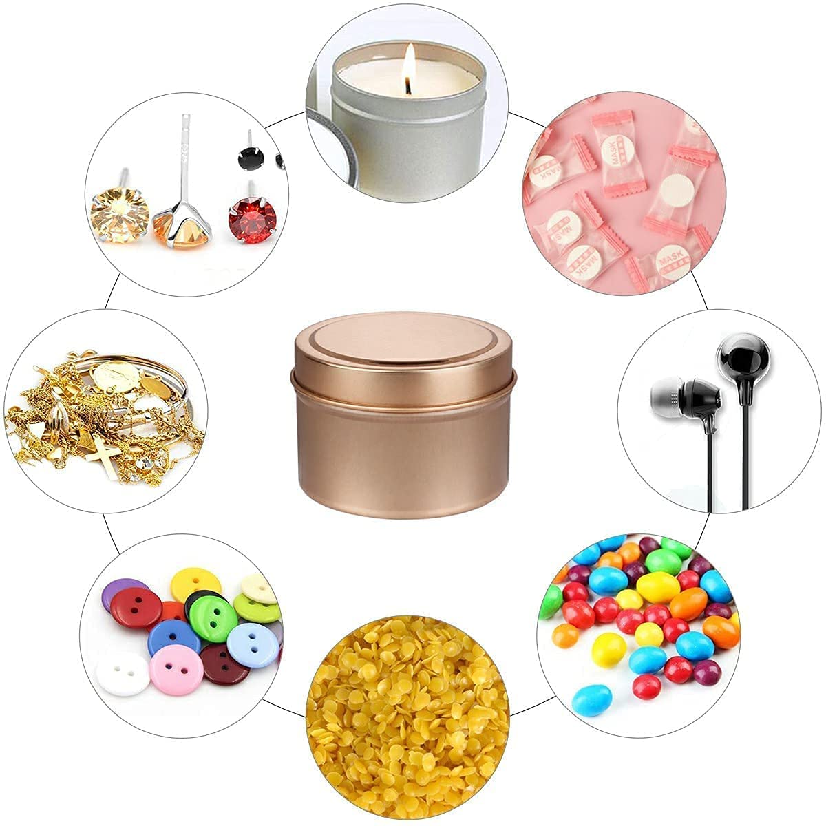 Lot de 12 Contenants de Bougie, 120ml Pot a Bougie Vide Metal avec Couvercle Boîtes à Bougies, Boîte à bougies, pour la fabrication de bougies, pots de stockage de thé séché, bonbons Lot de 12 Contenants de Bougie, 120ml Pot a Bougie Vide Metal avec Couvercle Boîtes à Bougies, Boîte à bougies, pour la fabrication de bougies, pots de stockage de thé séché, bonbons
