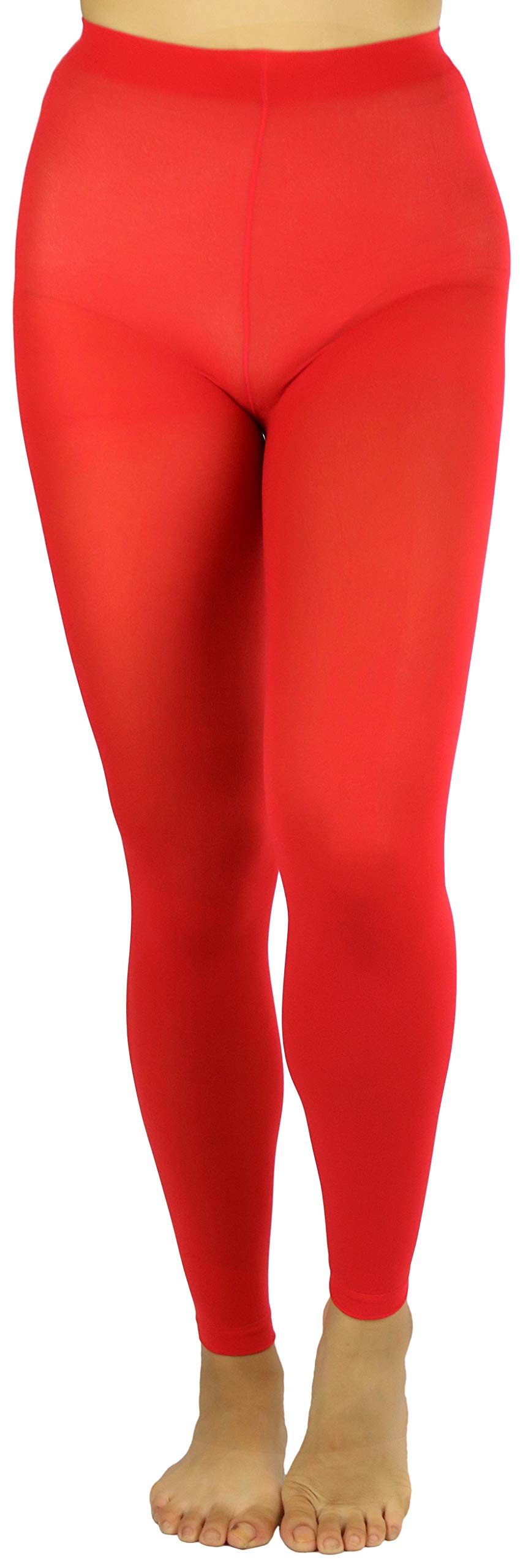 ToBeInStyle Women's Opaque Ankle Long Nylon Footless Fun Tights Pantyhose