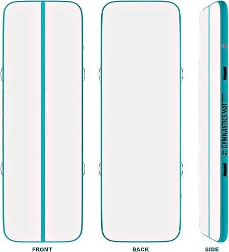 Miniatura 2 de Colchoneta inflable de gimnasia con bomba de aire eléctrica para entrenamiento de gimnasia, uso doméstico, animadoras, yoga, agua, 10 pies, 13 pies,