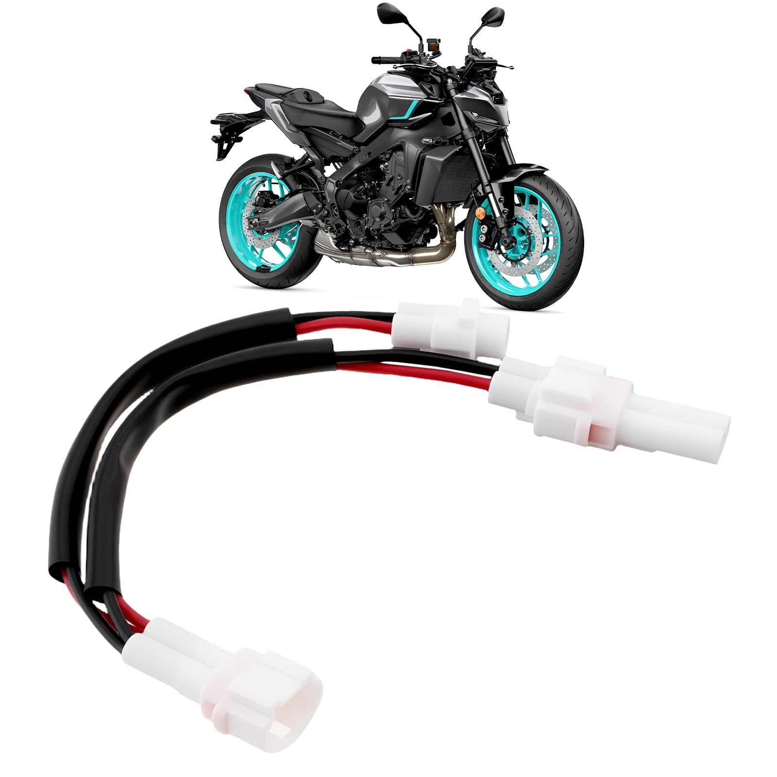 The Lord of the Tools Répartiteur Double de Prise de Courant Auxiliaire Compatible avec Yamaha MT07 MT09 YZFR1 R1M R6 FZ07 FZ09