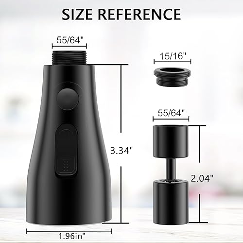 Miniatura 2 de Reemplazo de cabezal de grifo de cocina, cabezal rociador extraíble MUNNAR para grifo de cocina, piezas de repuesto para grifo de fregadero de