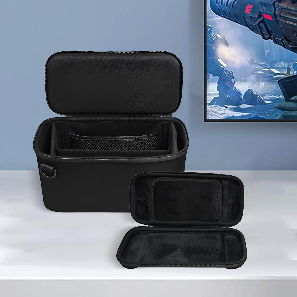LYEAA Custodia per console di gioco portatile per Switch 2 con guscio rigido antiurto e partizionamento intelligente