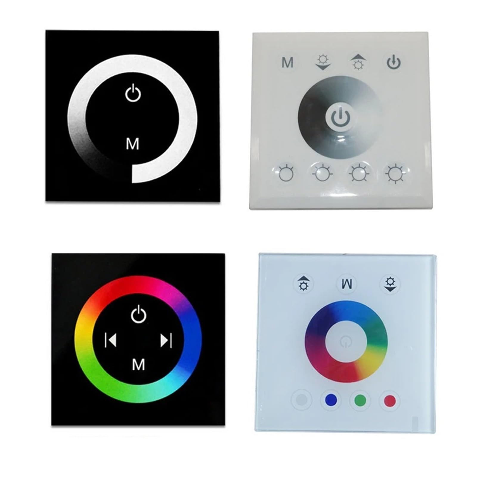 Panneau en verre tactile pour ruban LED dans le salon ou la cuisine