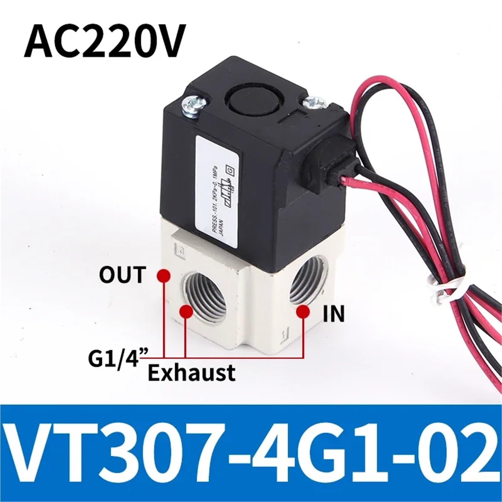 Pneumatyczny zawór elektromagnetyczny VT307-3G/4G/5G/6G/4G1/5G1-01/02 Dwudrożny zawór próżniowy 1 szt. (VT307-4G1-02)