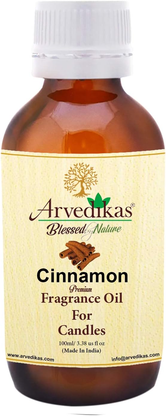 Arvedikas Premium Cinnamon Fragrance Oil: Elevate Your Candle Making Experience with Soy Candle Essential Oil - 100ml