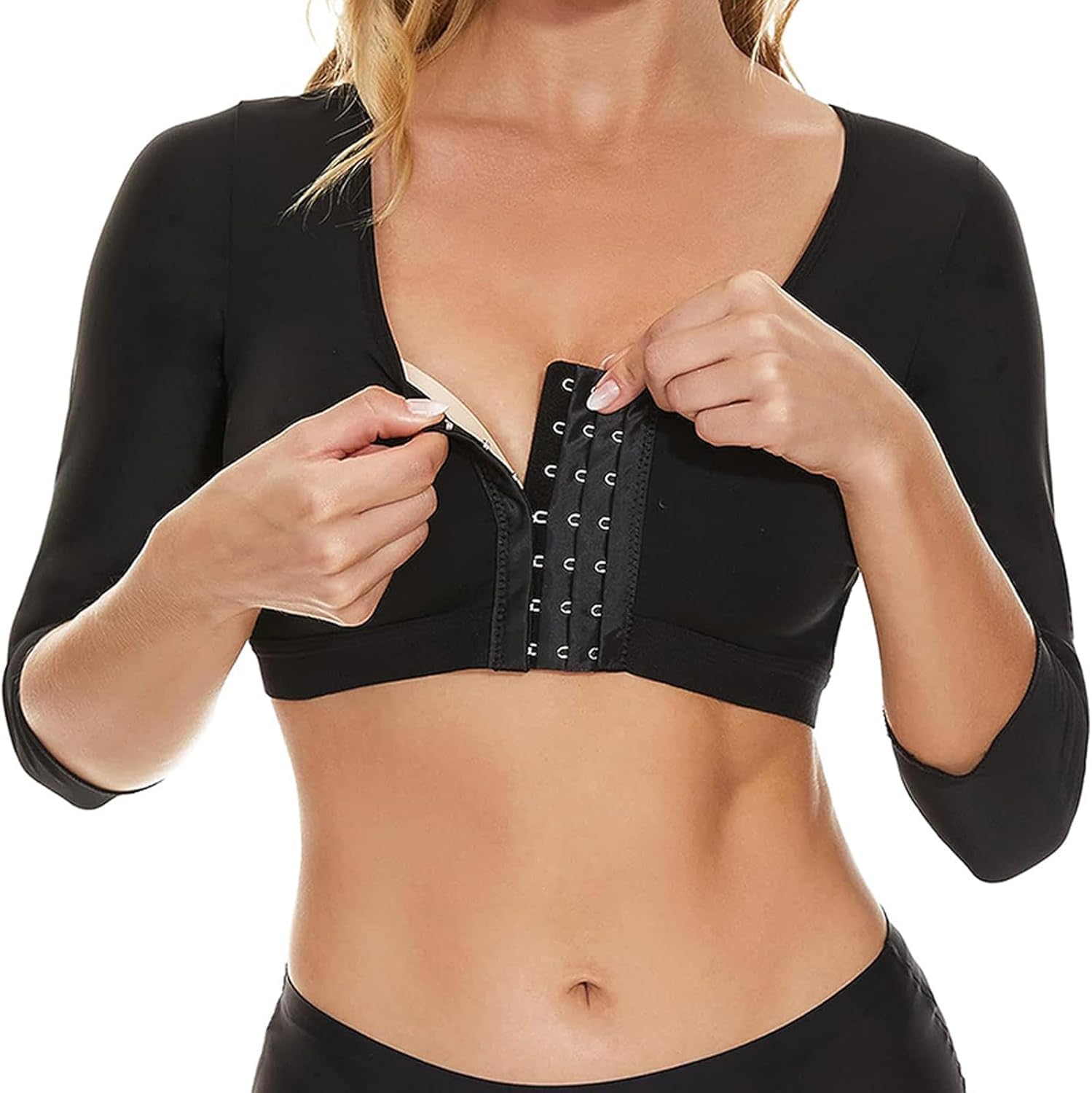 Arm Shapewear Sleeves Hooks All-Day Comfort Shapewear for Women Front Closure Bra Body Shaper Cool Comfort Women Shapewear