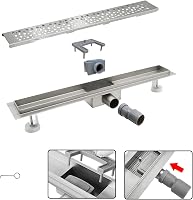 NC Zuhanylefolyó 80cm Rozsdamentes Acél Siphonnal Szőrszűrővel Teljes Szett 6