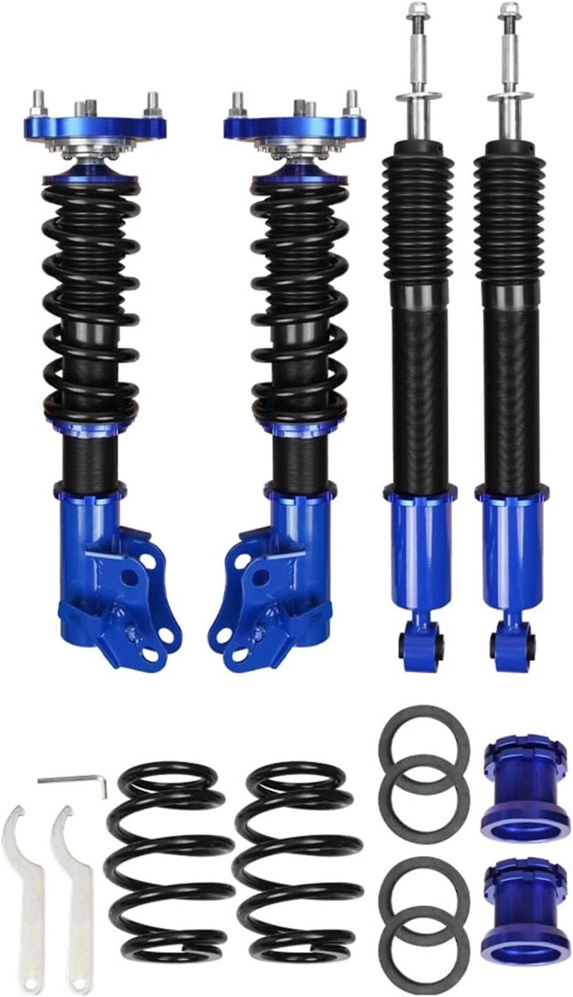Coilovers Compatible With Civic 2006-2011, Height Adjustable Coilovers Suspension Kit Struts, Coil Spring Shock Absorber Lowering Kit(B Pair)