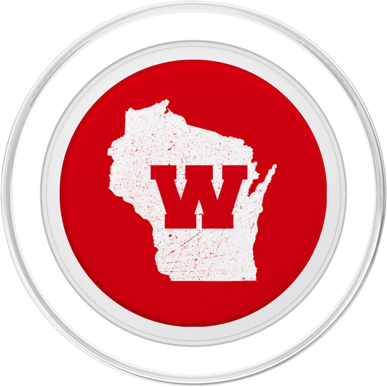 Wisconsin - Vintage Red and White State Map PopSockets PopGrip for MagSafe