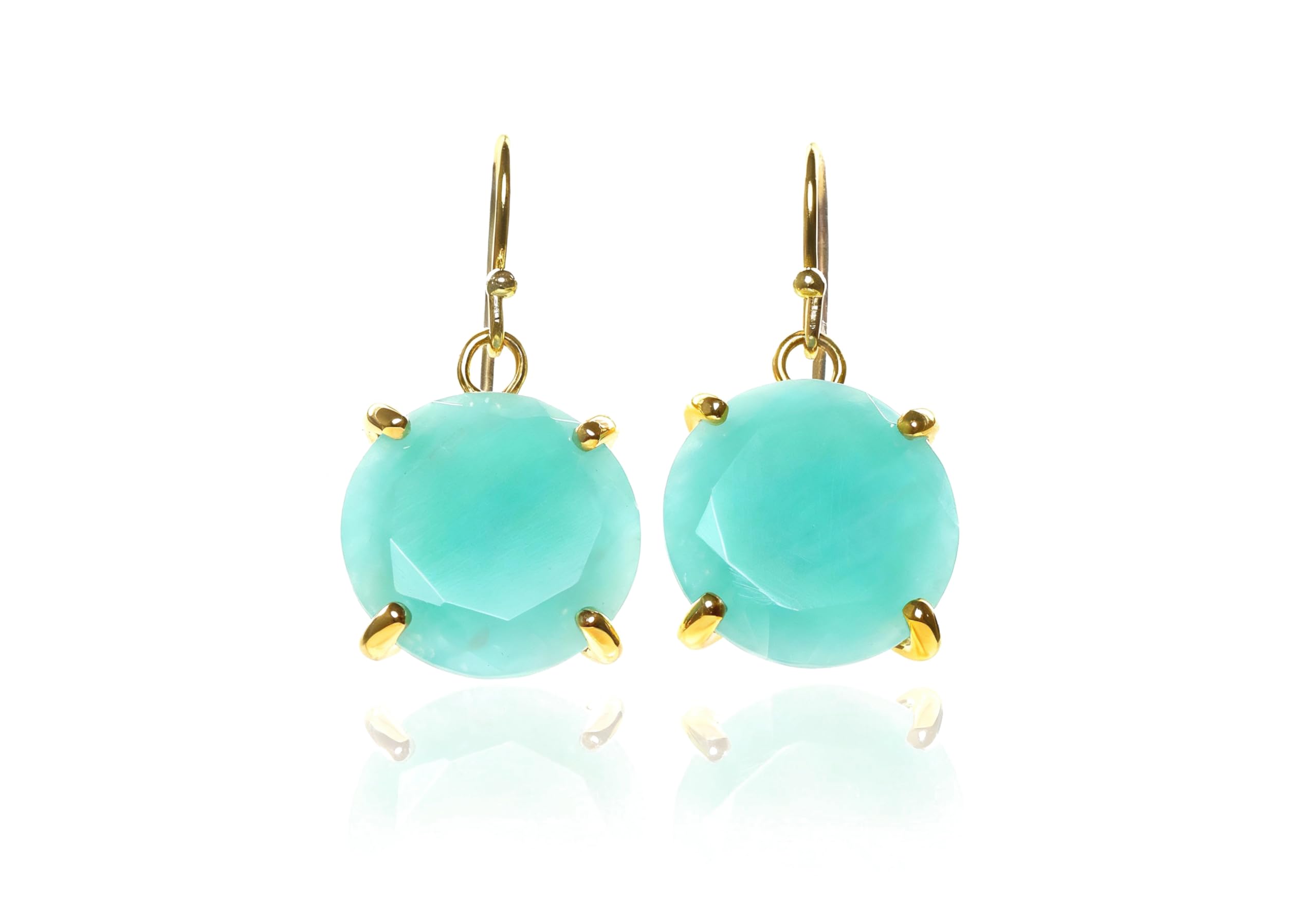 Boucles d'oreilles amazonite extra longues pour sublimer un visage rond - 7
