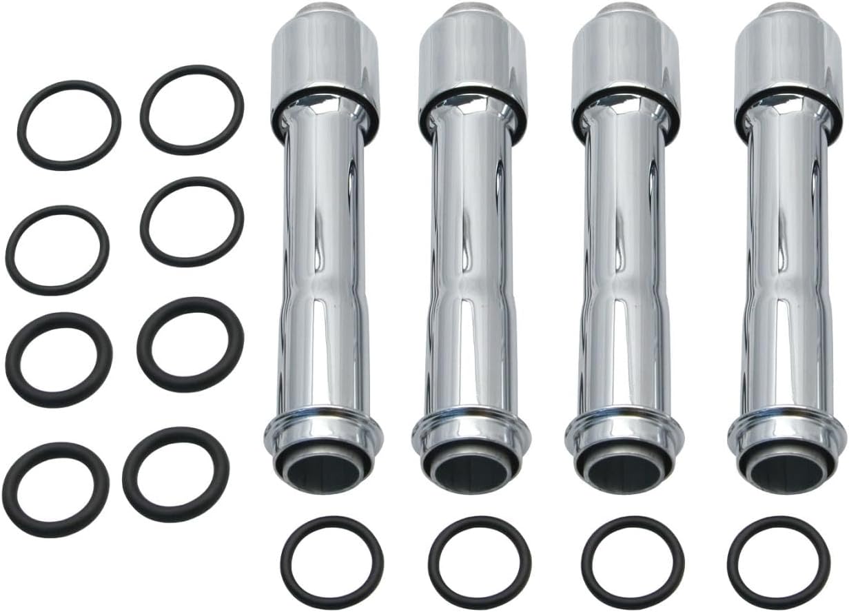 S&S Cycle 106-1340 Pushrod Tube Cover Kit - Chrome