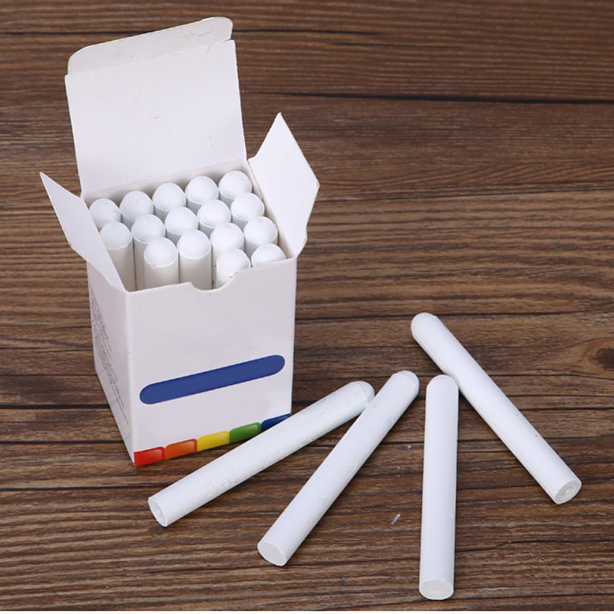 20 Pcs Water-soluble White Dustless Chalks for Teaching and Painting