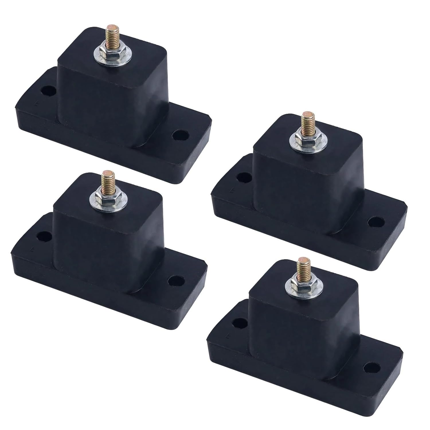 Mechanical Vibration Damping Mounts Air Conditioner Rubber Vibration Mounting Bracket Shock Absorbing Anti-Vibration Isolator Pads 4Pack for Engines Pumps Generators